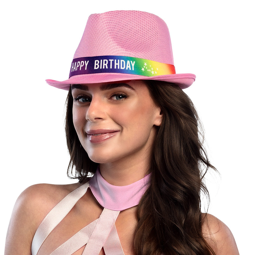Chapeau Paillettes Happy Birthday - 7 Couleurs Brillantes