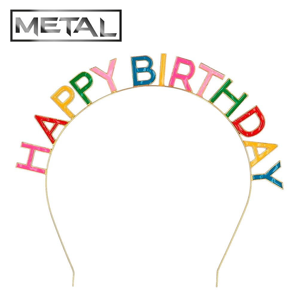 Serre-tête Happy Birthday Coloré - Accessoire Fête Anniversaire