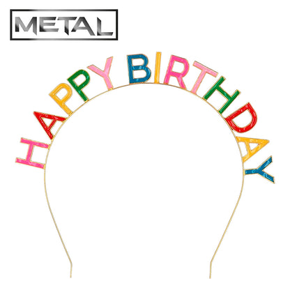 Serre-tête Happy Birthday Coloré - Accessoire Fête Anniversaire
