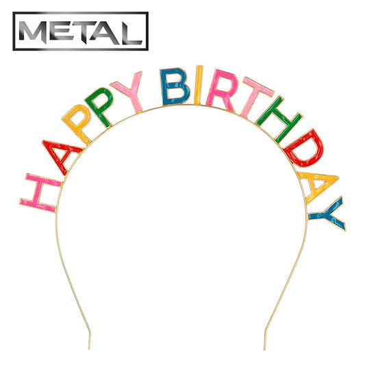 Serre-tête Happy Birthday Coloré - Accessoire Fête Anniversaire