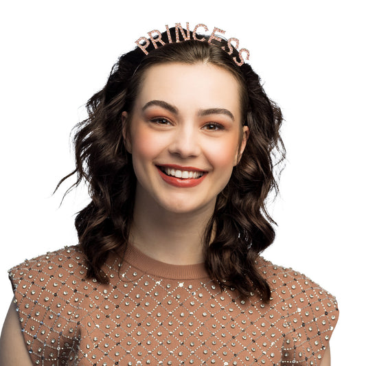 Serre-tête Princesse Paillettes Rose - Accessoire Fête