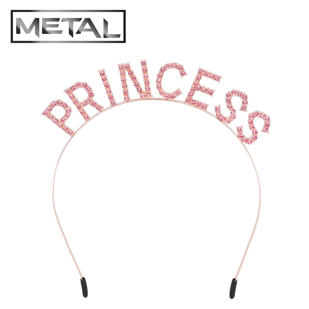 Serre-tête Princesse Paillettes Rose - Accessoire Fête