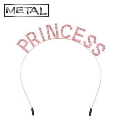Serre-tête Princesse Paillettes Rose - Accessoire Fête
