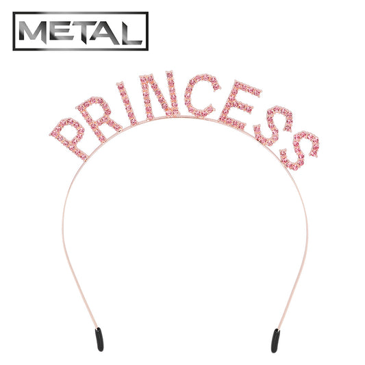 Serre-tête Princesse Paillettes Rose - Accessoire Fête