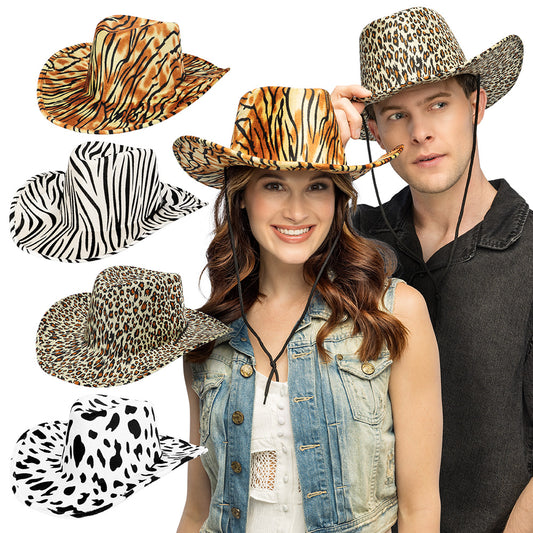 Chapeau Cowboy Animal Print - 5 Motifs Assortis