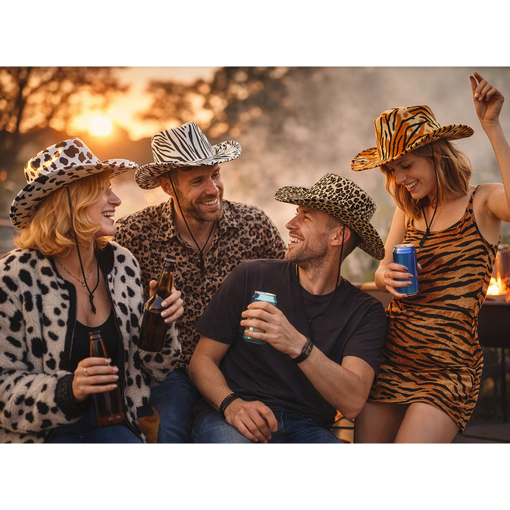 Chapeau Cowboy Animal Print - 5 Motifs Assortis