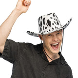 Chapeau Cow-boy Vache Noir et Blanc - Accessoire Déguisement Adulte