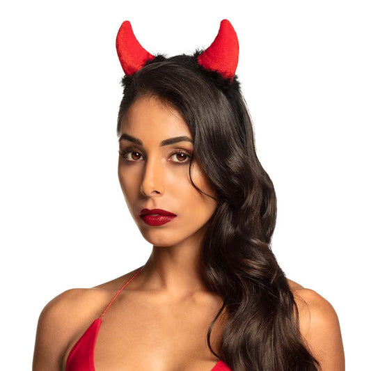 Cornes de Diable Rouge et Noir - Accessoire Déguisement