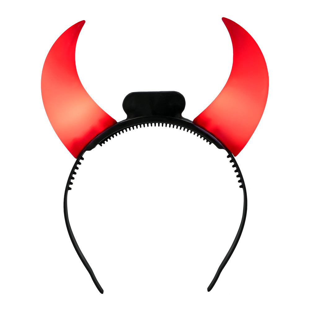Cornes Diable LED Rouges - Serre-tête Lumineux Adulte