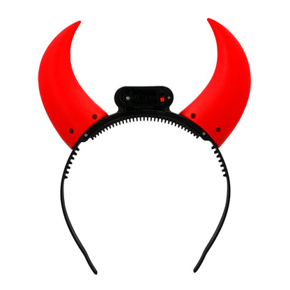 Cornes Diable LED Rouges - Serre-tête Lumineux Adulte