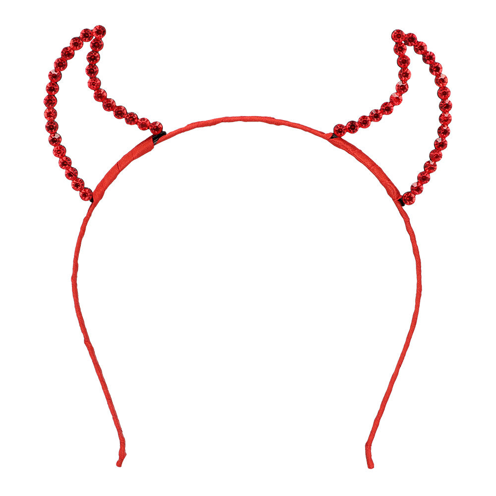 Cornes de Diable Paillettes Rouges - Serre-tête Adulte