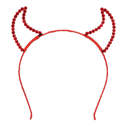 Cornes de Diable Paillettes Rouges - Serre-tête Adulte