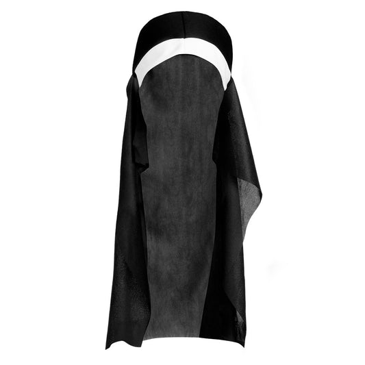 Voile de Religieuse Noir avec Bandeau Blanc - Déguisement
