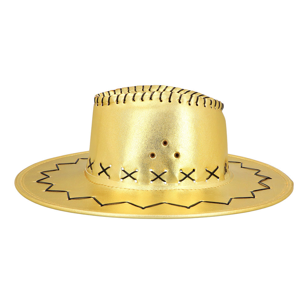 Chapeau Cowboy Doré Pailleté - Accessoire Western Festif