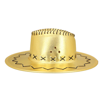 Chapeau Cowboy Doré Pailleté - Accessoire Western Festif