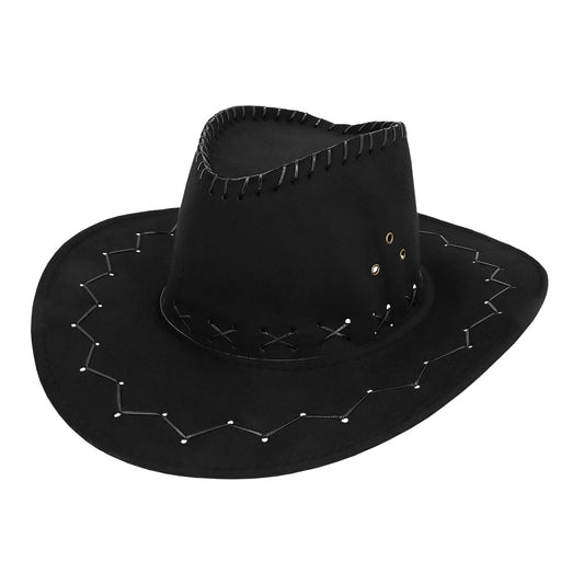 Chapeau Cowboy Noir Suédé - Accessoire Western Adulte