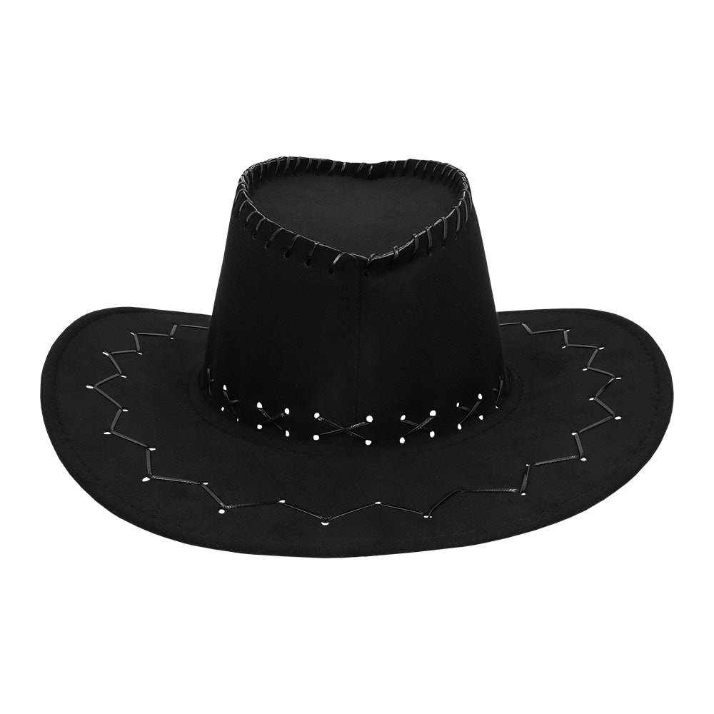 Chapeau Cowboy Noir Suédé - Accessoire Western Adulte