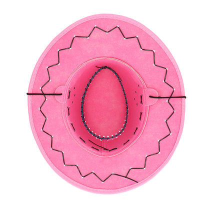Chapeau Cowboy Rose Fuchsia Adulte - Déguisement Far West