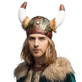 Casque Viking Cornes Blanches - Déguisement Guerrier Nordique