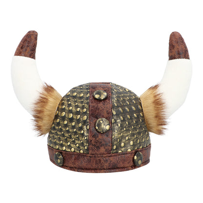 Casque Viking Cornes Blanches - Déguisement Guerrier Nordique