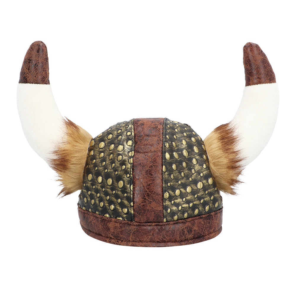 Casque Viking Cornes Blanches - Déguisement Guerrier Nordique