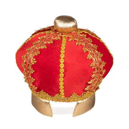 Couronne de Roi Royale Rouge et Or avec Orbe pour Enfant