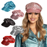 Casquette Paillettes Brillante 6 Couleurs - Déguisement Disco