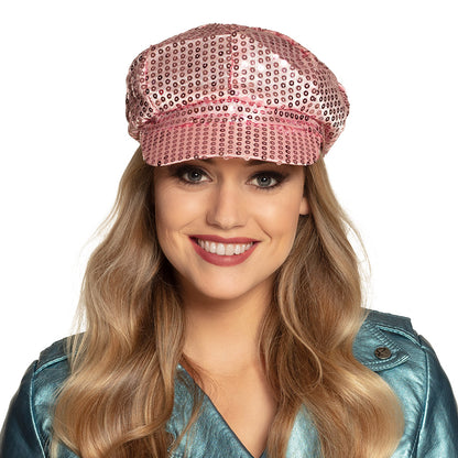 Casquette Paillettes Brillante 6 Couleurs - Déguisement Disco
