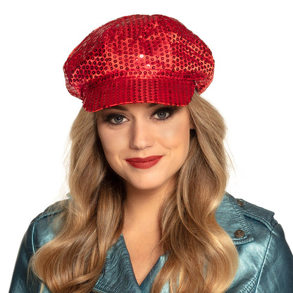 Casquette Paillettes Brillante 6 Couleurs - Déguisement Disco