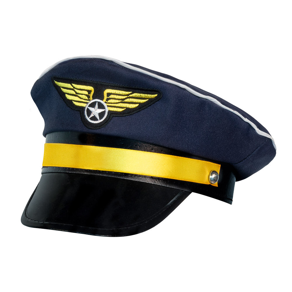 Casquette Pilote Aviateur Bleu Marine - Déguisement Aérien
