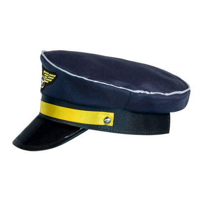 Casquette Pilote Aviateur Bleu Marine - Déguisement Aérien
