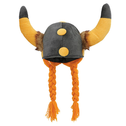 Casque Viking Cornes Or - Déguisement Guerrier Nordique