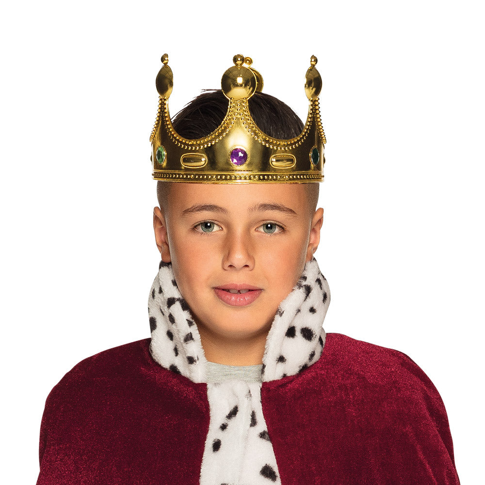 Couronne Royale Dorée Enfant - Diadème Roi Reine