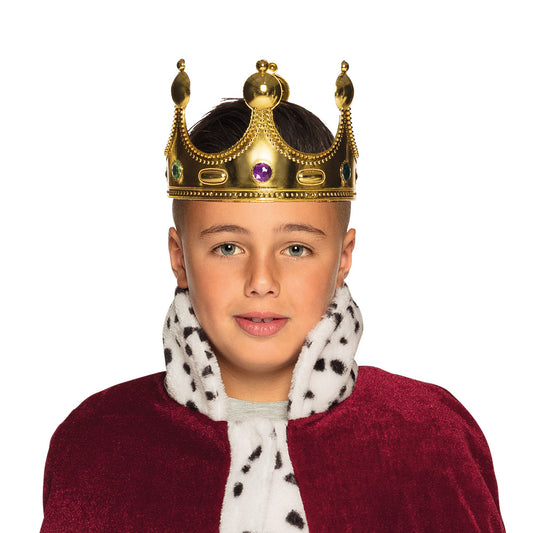 Couronne Royale Dorée Enfant - Diadème Roi Reine