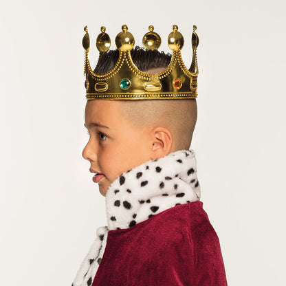 Couronne Royale Dorée Enfant - Diadème Roi Reine