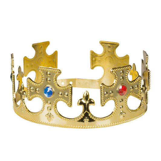 Couronne Royale Dorée Médiévale 60cm - Accessoire Roi Reine