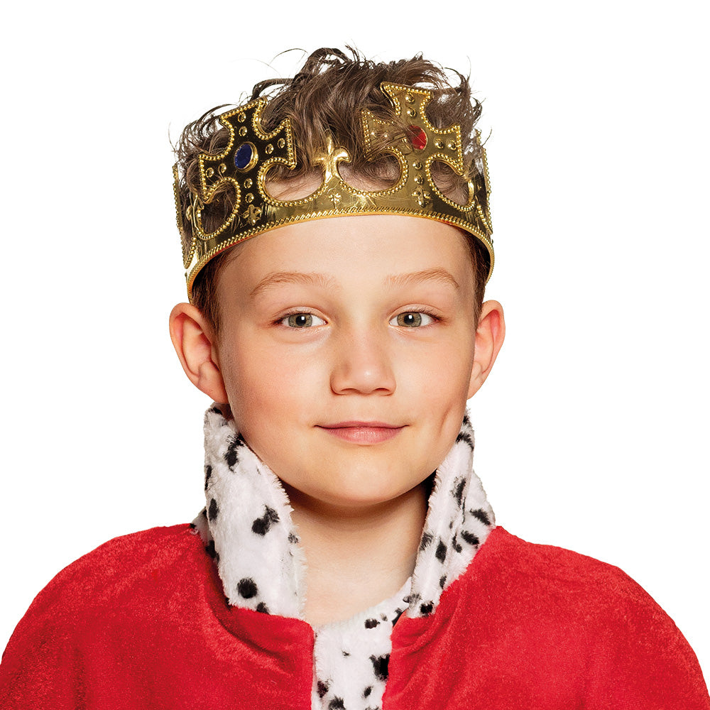 Couronne Royale Dorée Médiévale 60cm - Accessoire Roi Reine