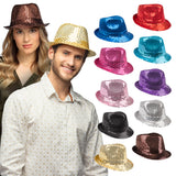 Chapeau Haut de Forme Paillettes - 12 Couleurs Assorties