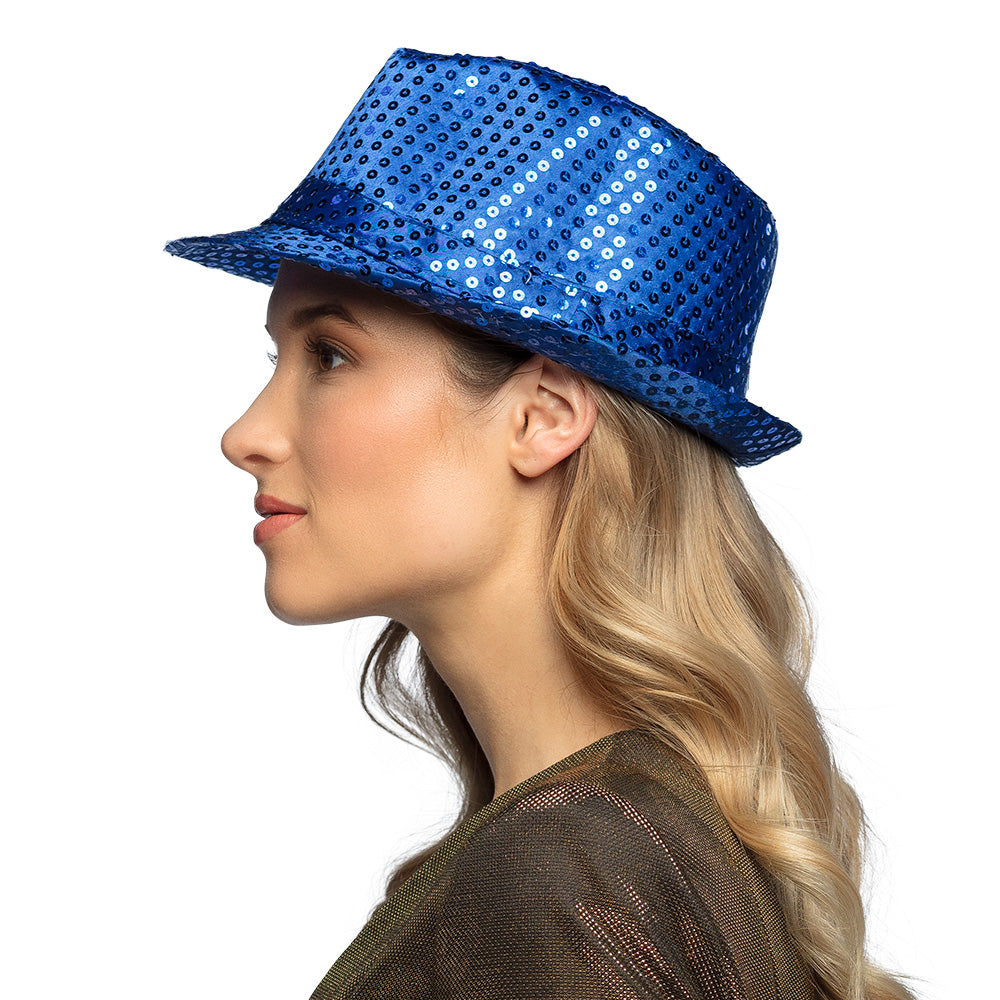 Chapeau Haut de Forme Paillettes - 12 Couleurs Assorties