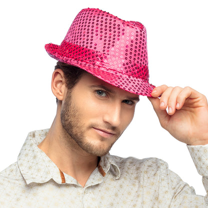 Chapeau Haut de Forme Paillettes - 12 Couleurs Assorties