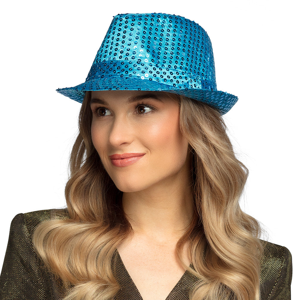 Chapeau Haut de Forme Paillettes - 12 Couleurs Assorties