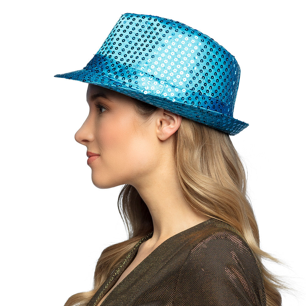 Chapeau Haut de Forme Paillettes - 12 Couleurs Assorties
