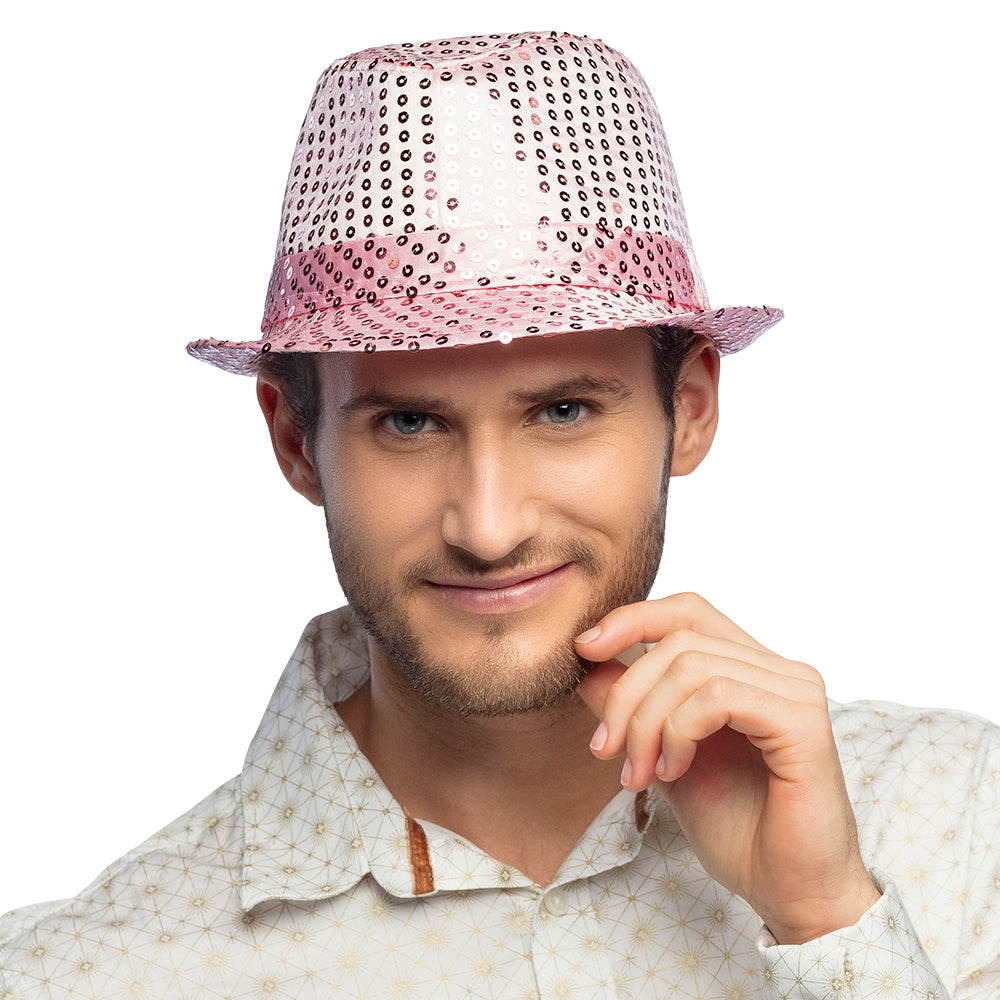 Chapeau Haut de Forme Paillettes - 12 Couleurs Assorties
