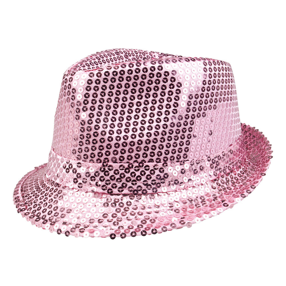 Chapeau Haut de Forme Paillettes - 12 Couleurs Assorties