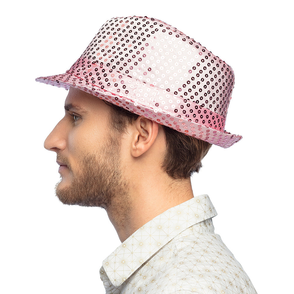 Chapeau Haut de Forme Paillettes - 12 Couleurs Assorties