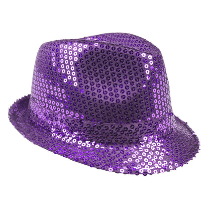 Chapeau Haut de Forme Paillettes - 12 Couleurs Assorties