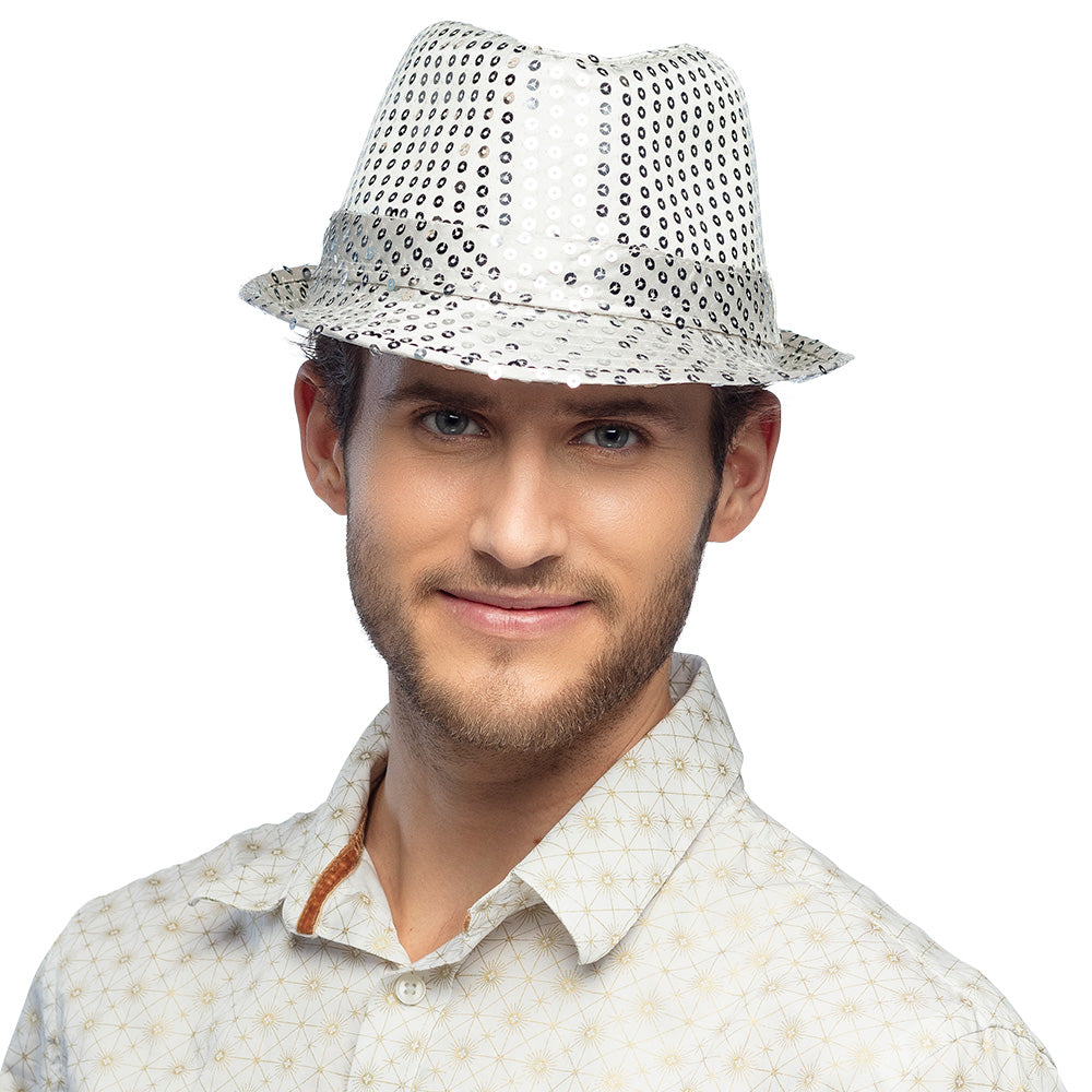 Chapeau Haut de Forme Paillettes - 12 Couleurs Assorties
