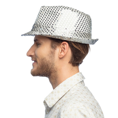 Chapeau Haut de Forme Paillettes - 12 Couleurs Assorties