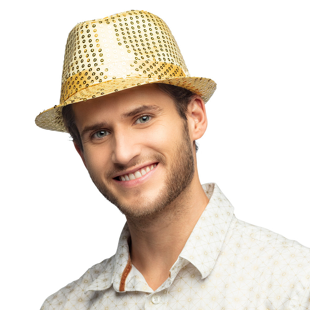 Chapeau Haut de Forme Paillettes - 12 Couleurs Assorties