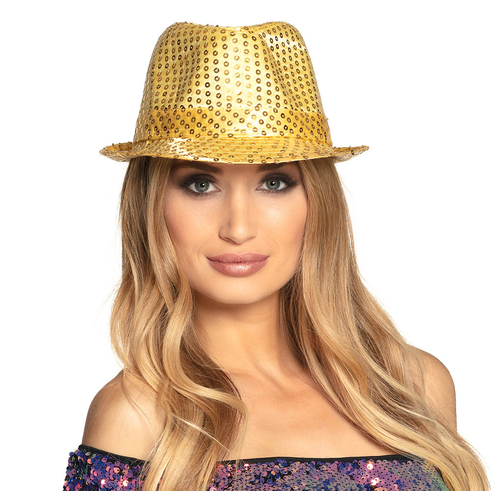 Chapeau Haut de Forme Paillettes - 12 Couleurs Assorties